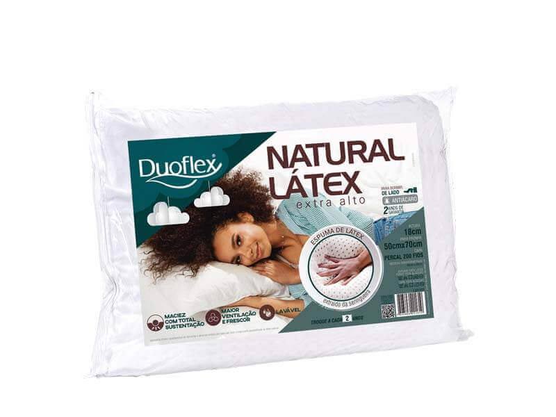 travesseiro natural latex extra alto